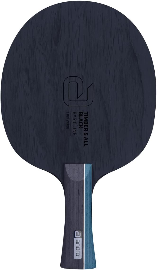 Tischtennisholz Timber 5 All Black konkav, konkav
