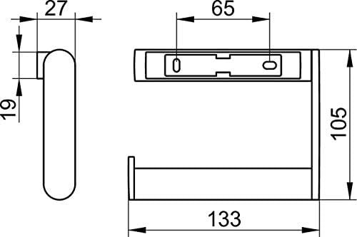 Plan Toilettenpapierhalter, Chrom