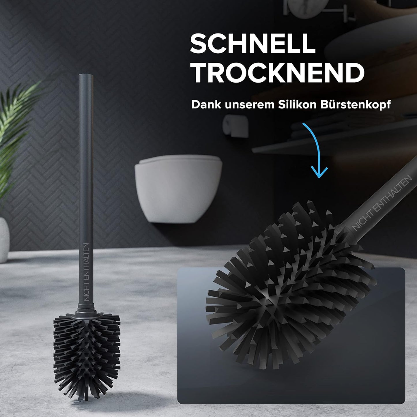 Ersatzbürstenkopf-Set für Toilettenbürste (3 Stück)