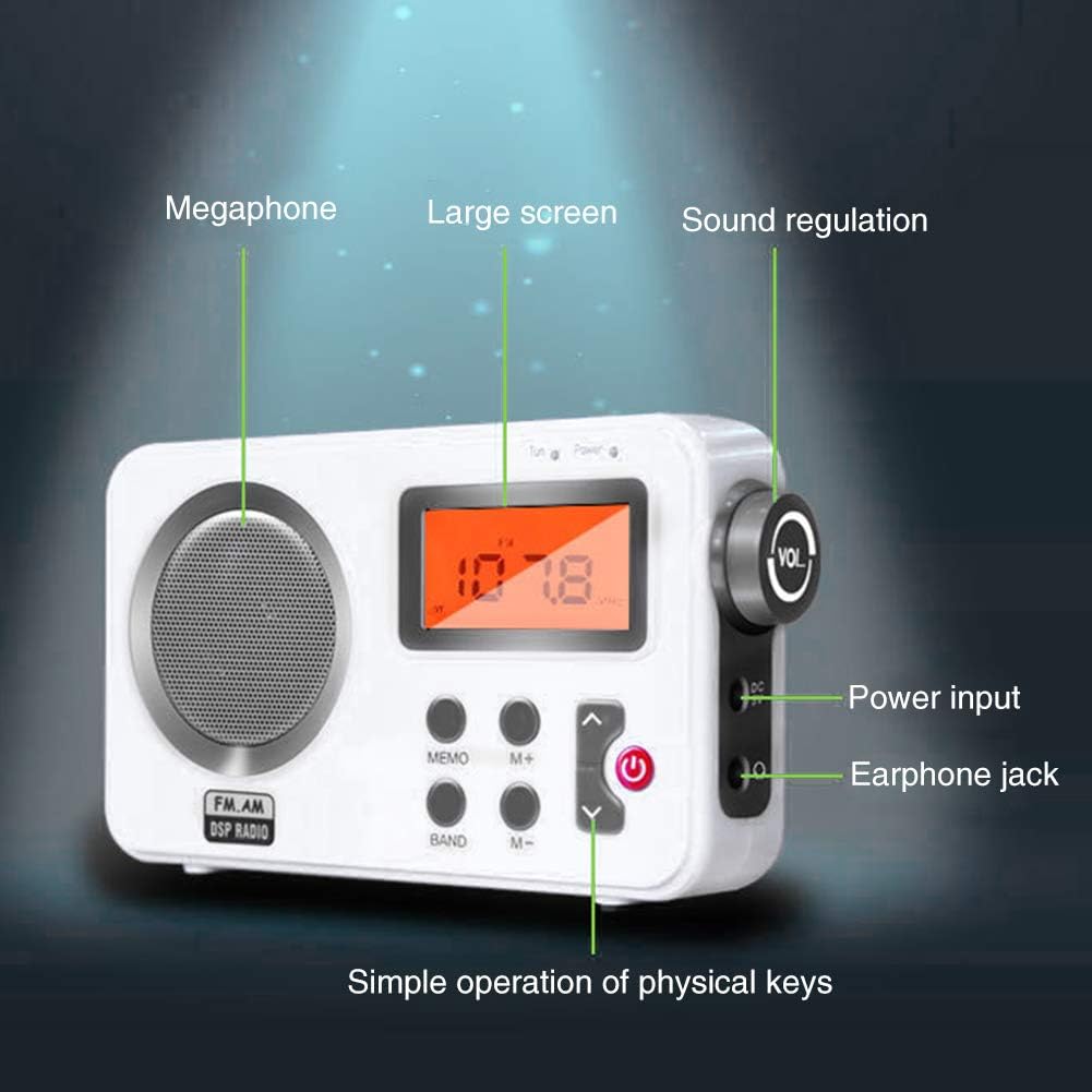 Tragbares Duschradio mit LCD & Kopfhörer-Anschluss, 5.91x1.38x3.54 inch