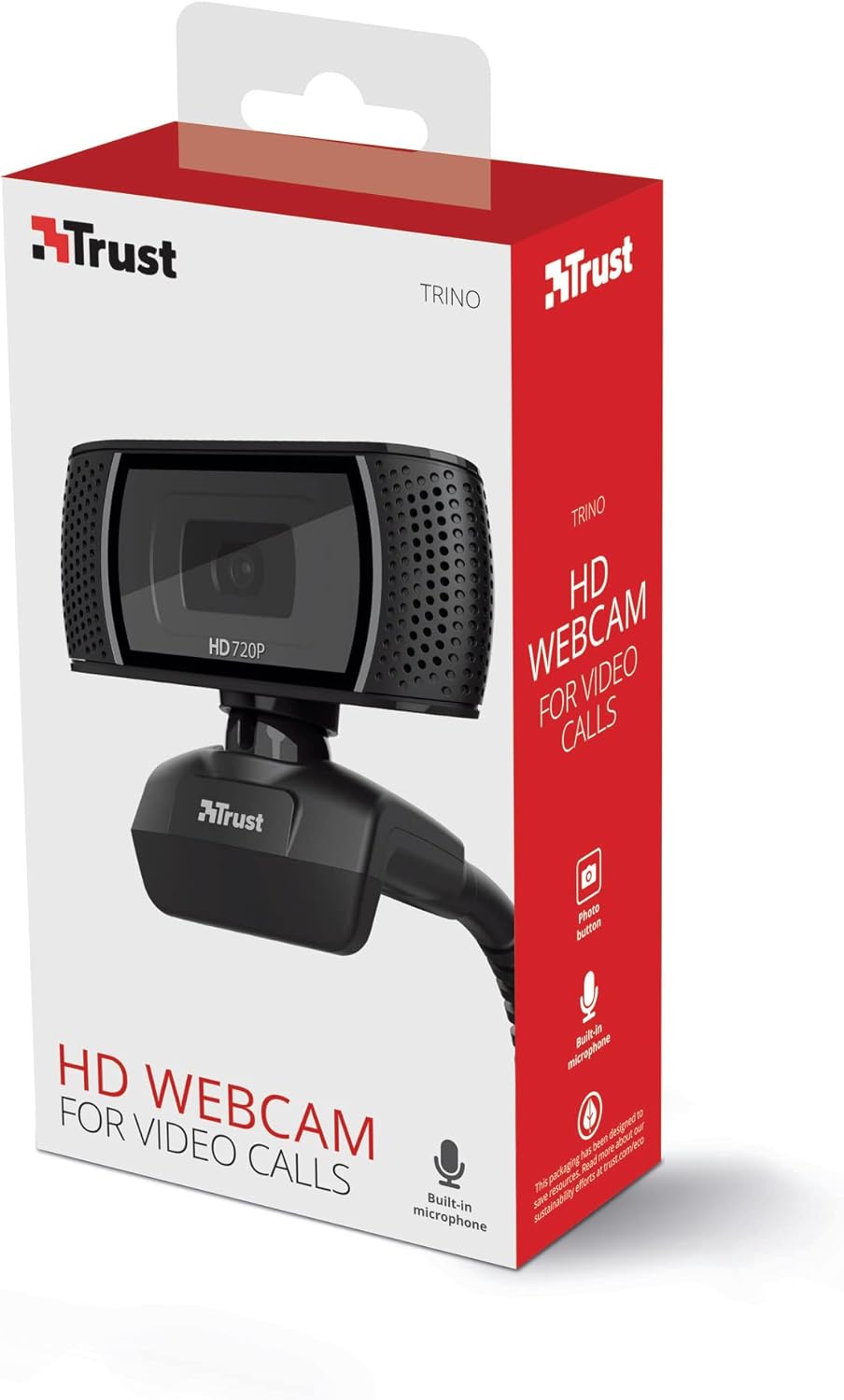 Trino HD Webcam mit Mikrofon und flexiblem Ständer, Trino