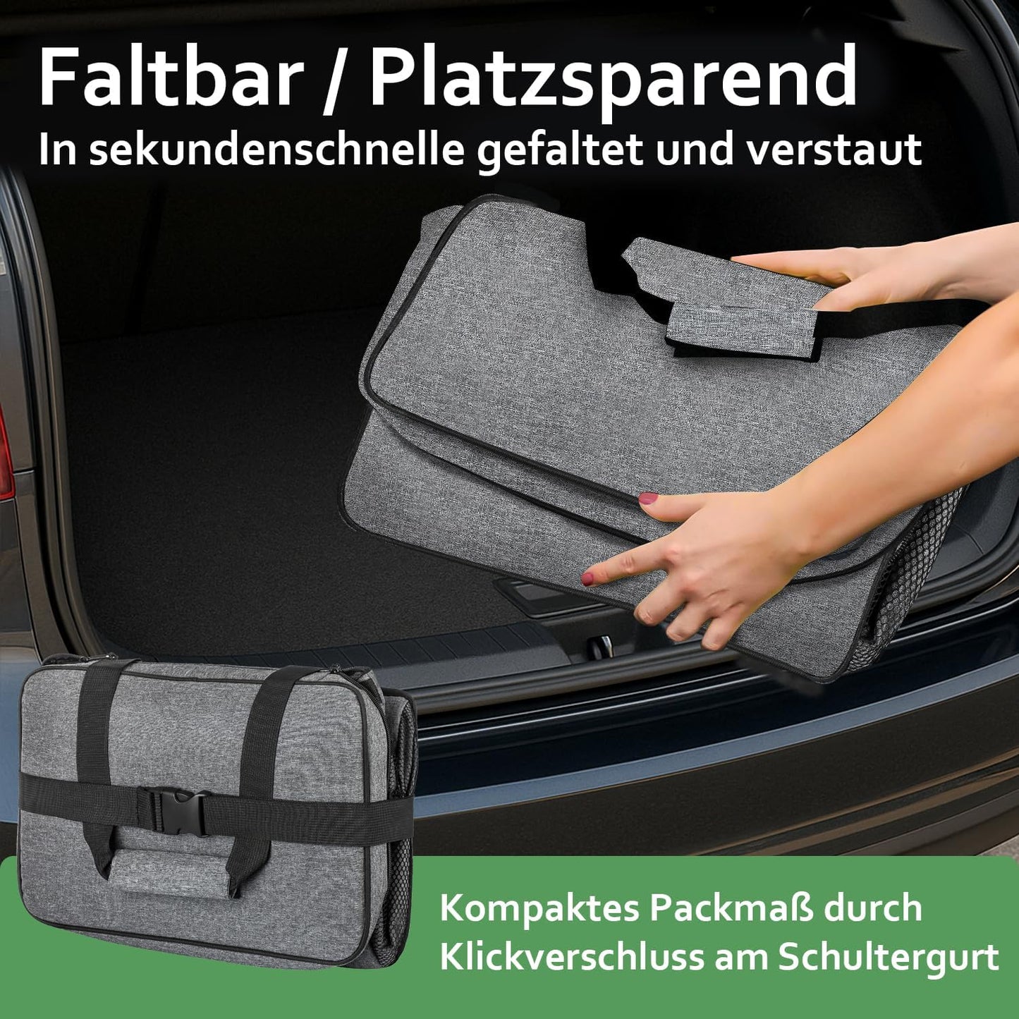 Faltbare Kühltasche, 30 Liter Grau