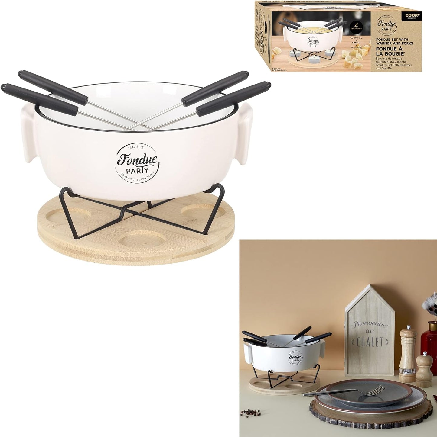 Fondue-Set für 4 Personen