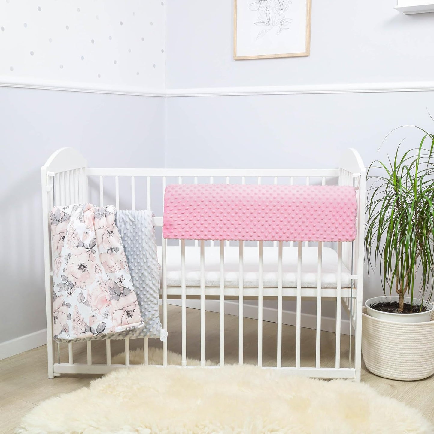 Bettkantenschutz für Kinderbetten, Rosa 120 cm