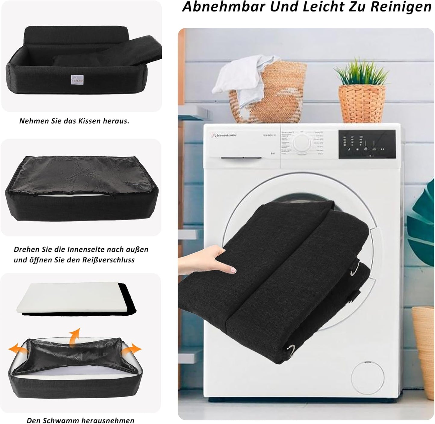 Hunde Autositz mit Sicherheitsgurt, Schwarz(XL)