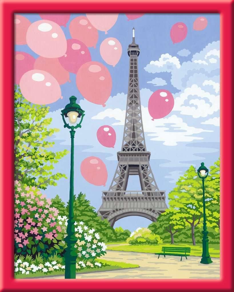 Malen nach Zahlen - Frühling in Paris, Alte Version