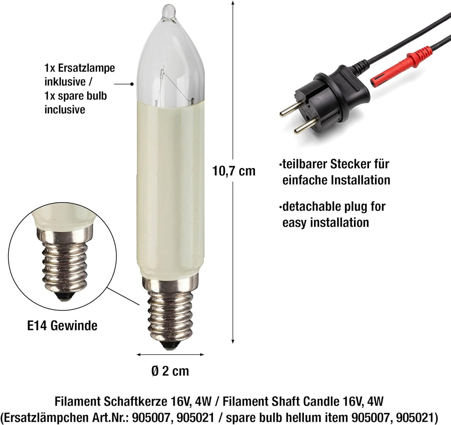 Lichterkette, 15 Lichter/14m beleuchtet