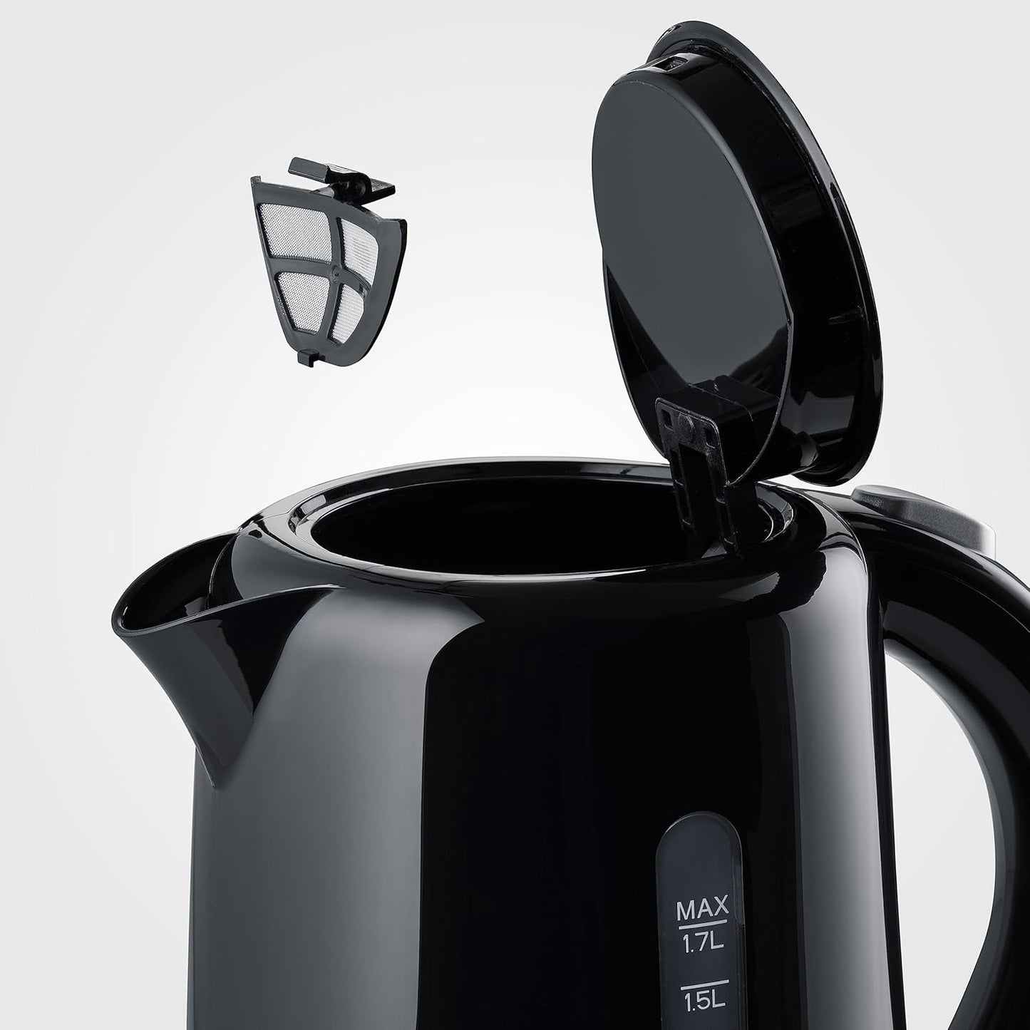 Wasserkocher WK 4322, Schwarz / Silber