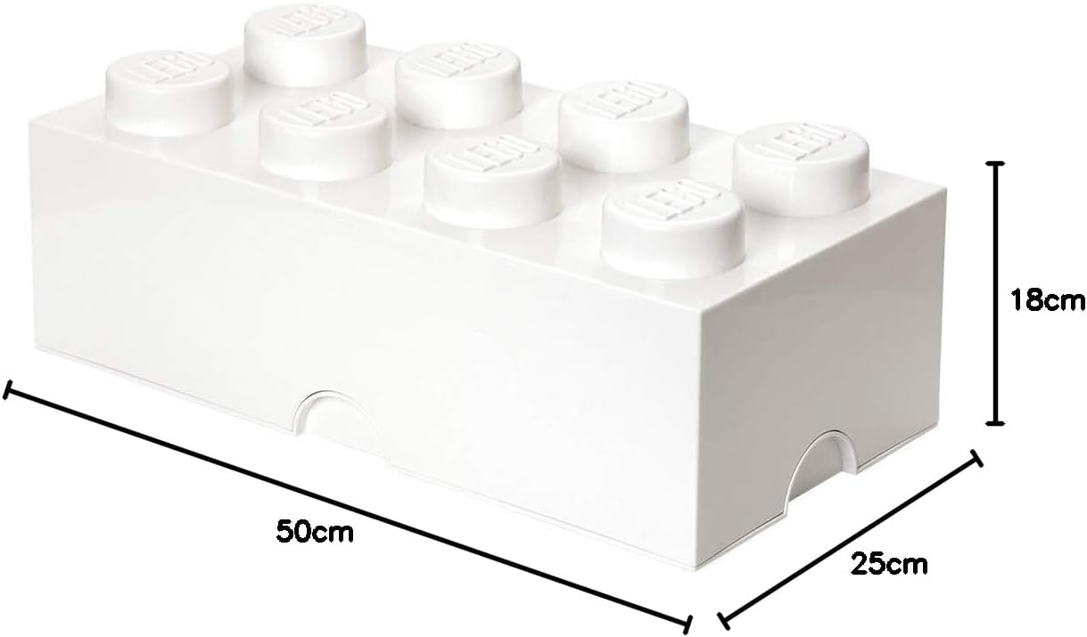 Storage Brick Aufbewahrungsbox mit 8 Noppen, Weiss