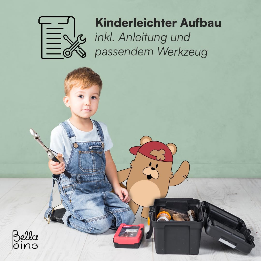 Kinderregal mit Bücherfach und Geheimfach, Mintgrün