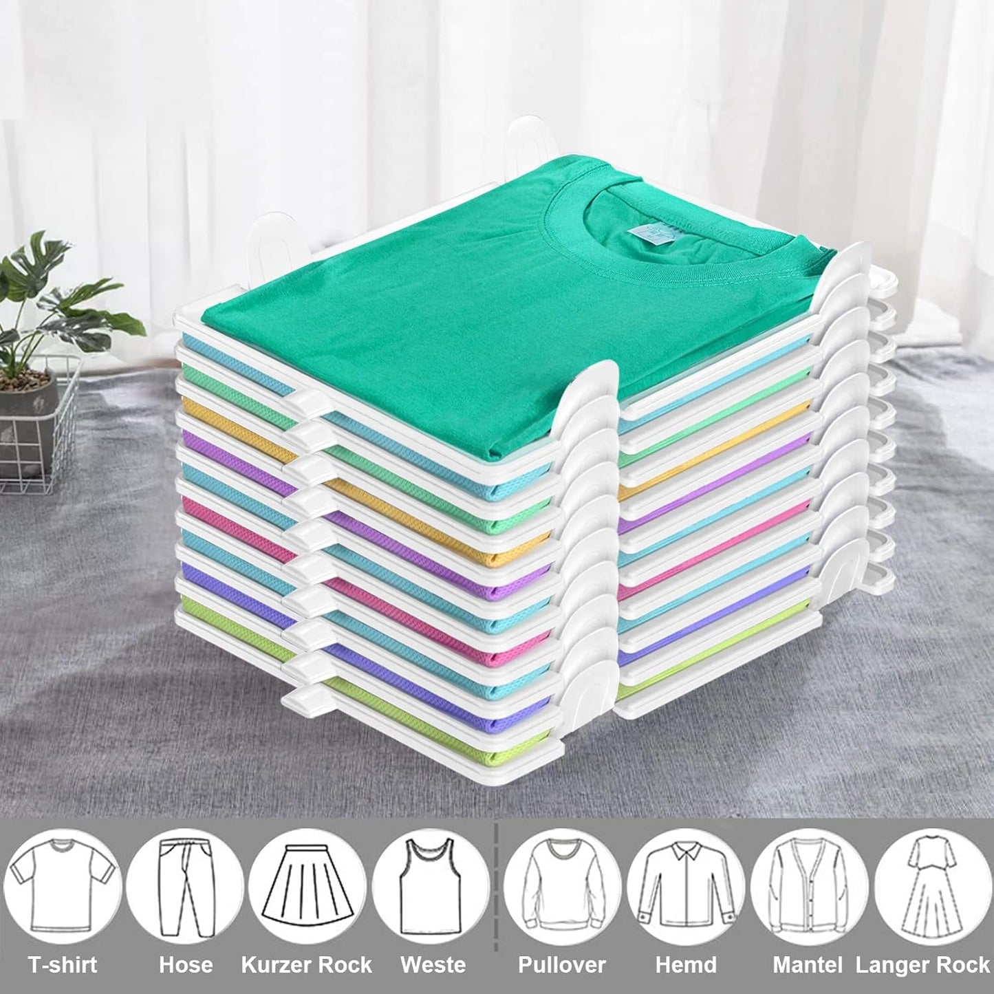 T-Shirt Organizer Stapelsystem (20 Stück), 20 Stück