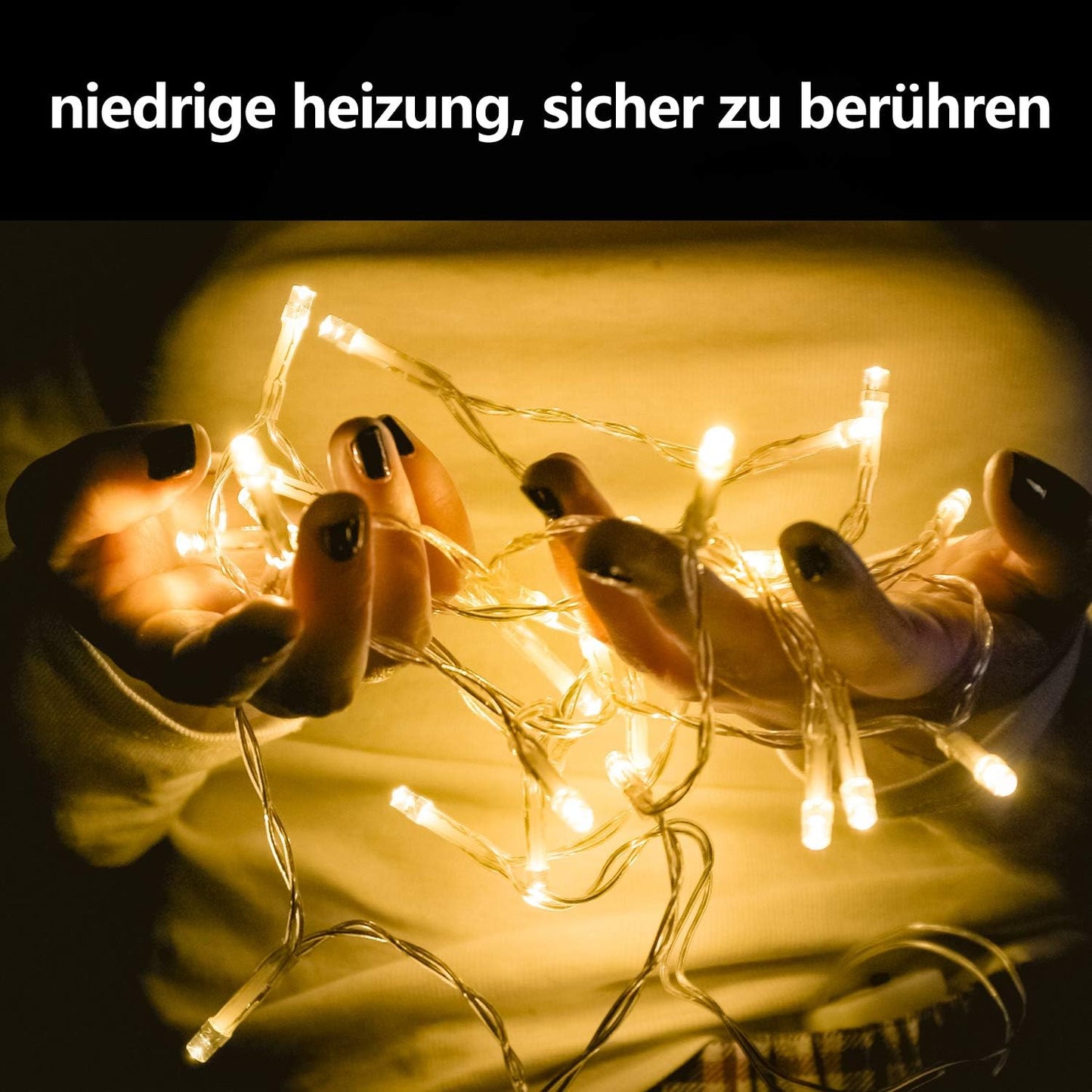 Lichterkette mit 200 LEDs, 8 Modi, Warmweiss 20m 200LEDs