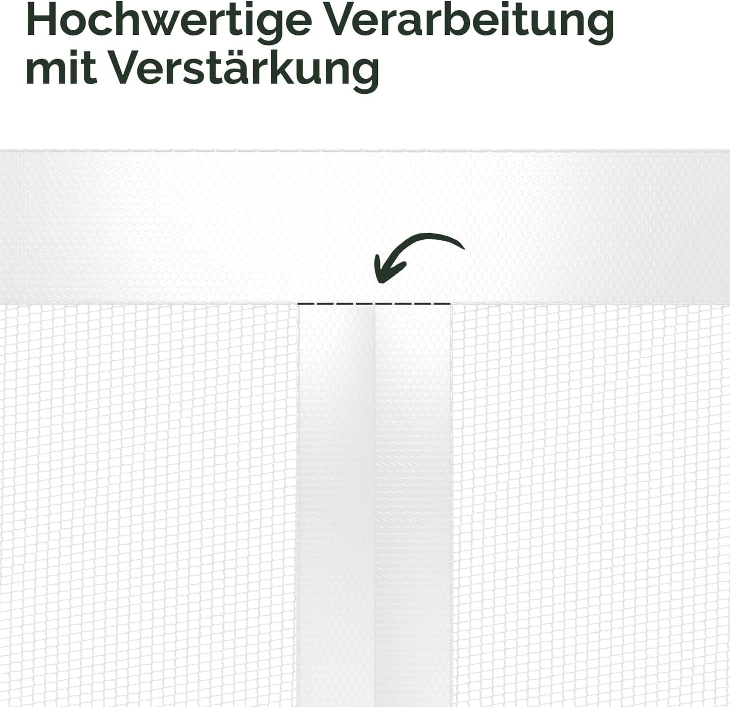 Fliegenvorhang mit Magnetverschluss, Weiss 120 x 240 cm