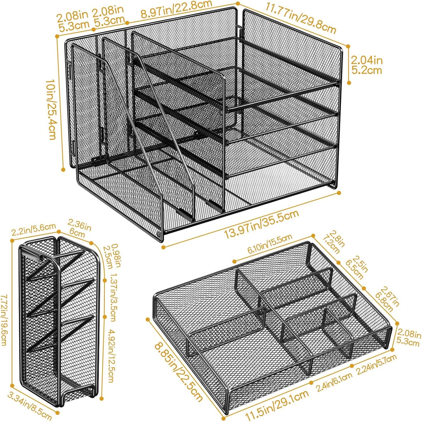 Schreibtisch Organizer mit Aktenhalter