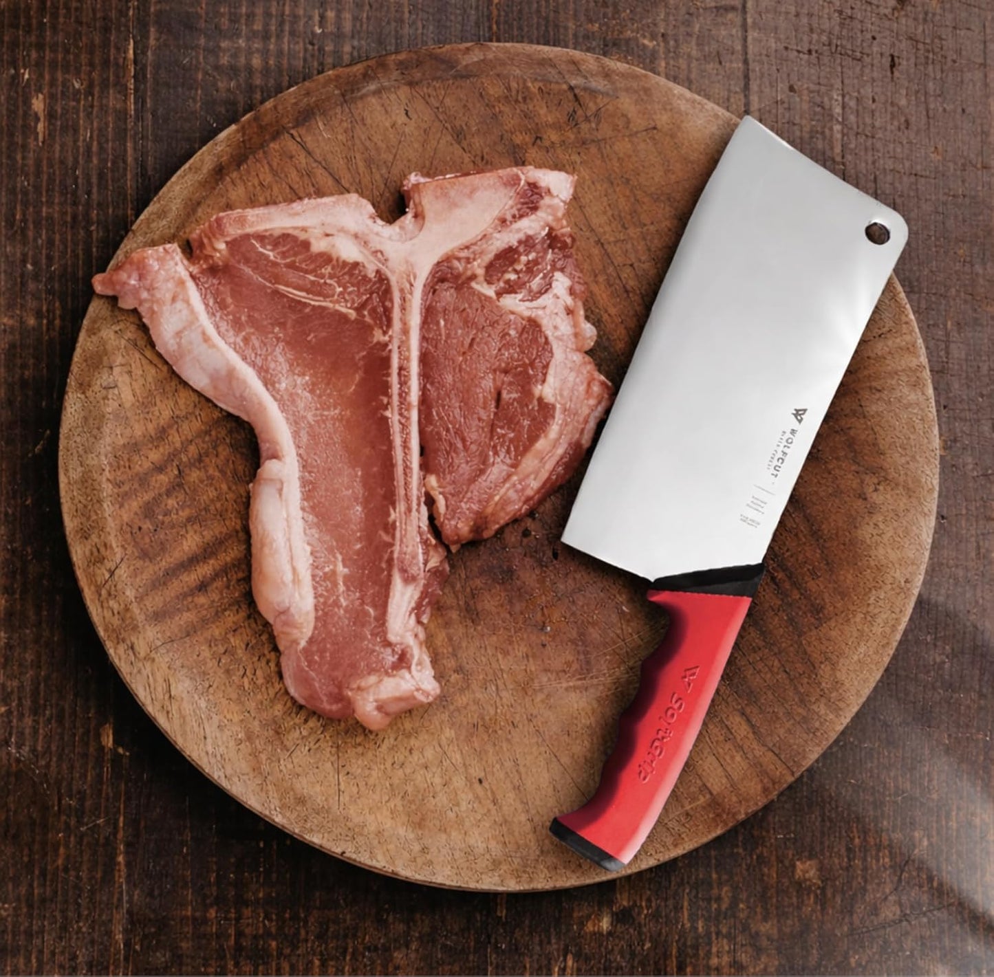 Hackmesser Red Serie, 24 cm Klinge, rutschfester Griff