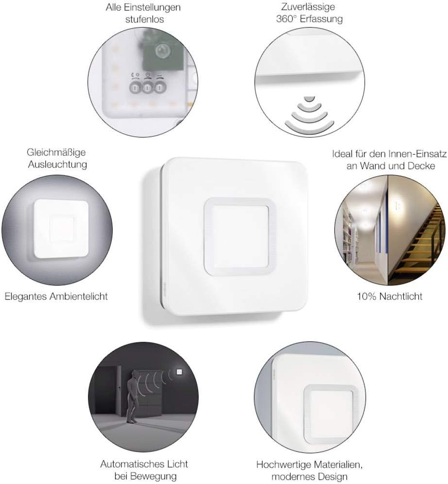 LED Innenleuchte RS M1 S mit Bewegungsmelder, Edelstahl Single