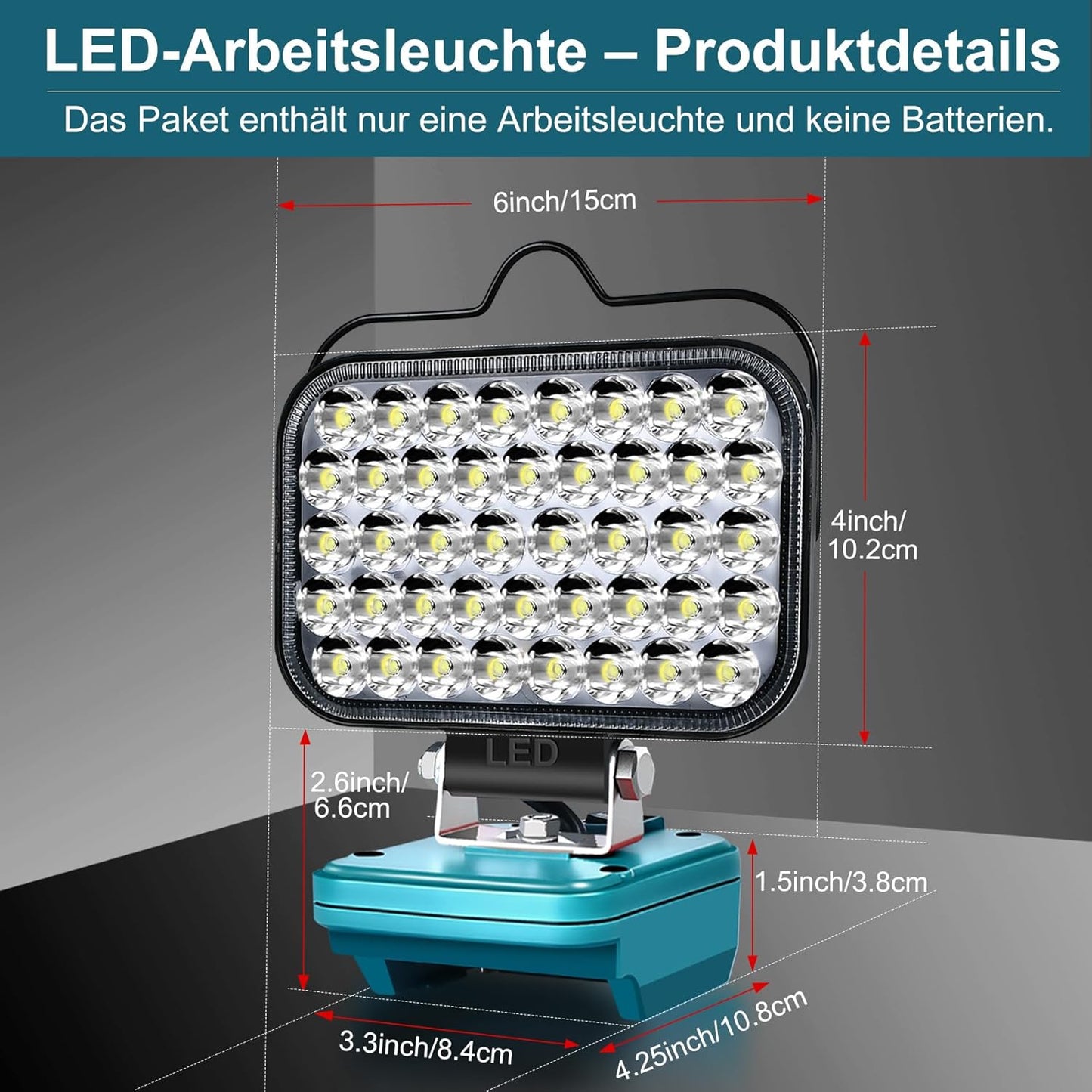 LED Akku Baustrahler, Blue-2