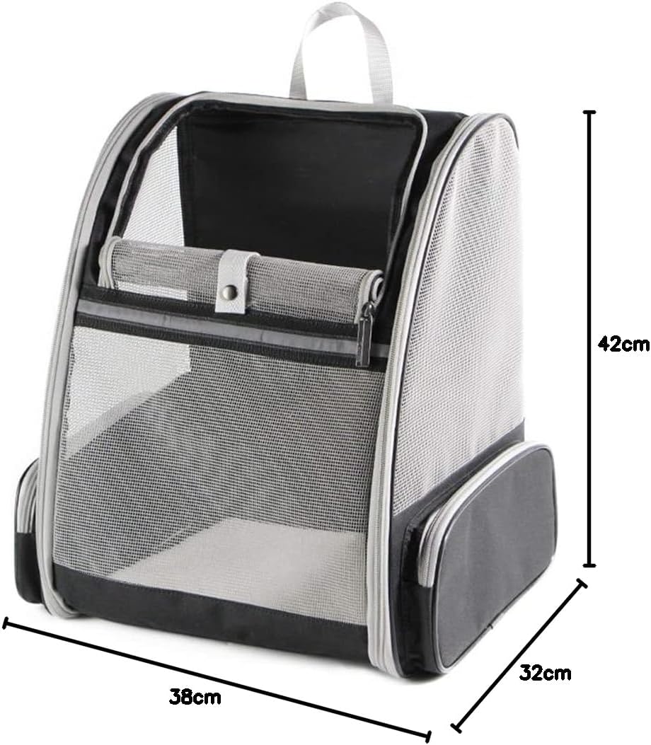 Haustier-Rucksack, Grau L 42 x B 32 x H 38 cm