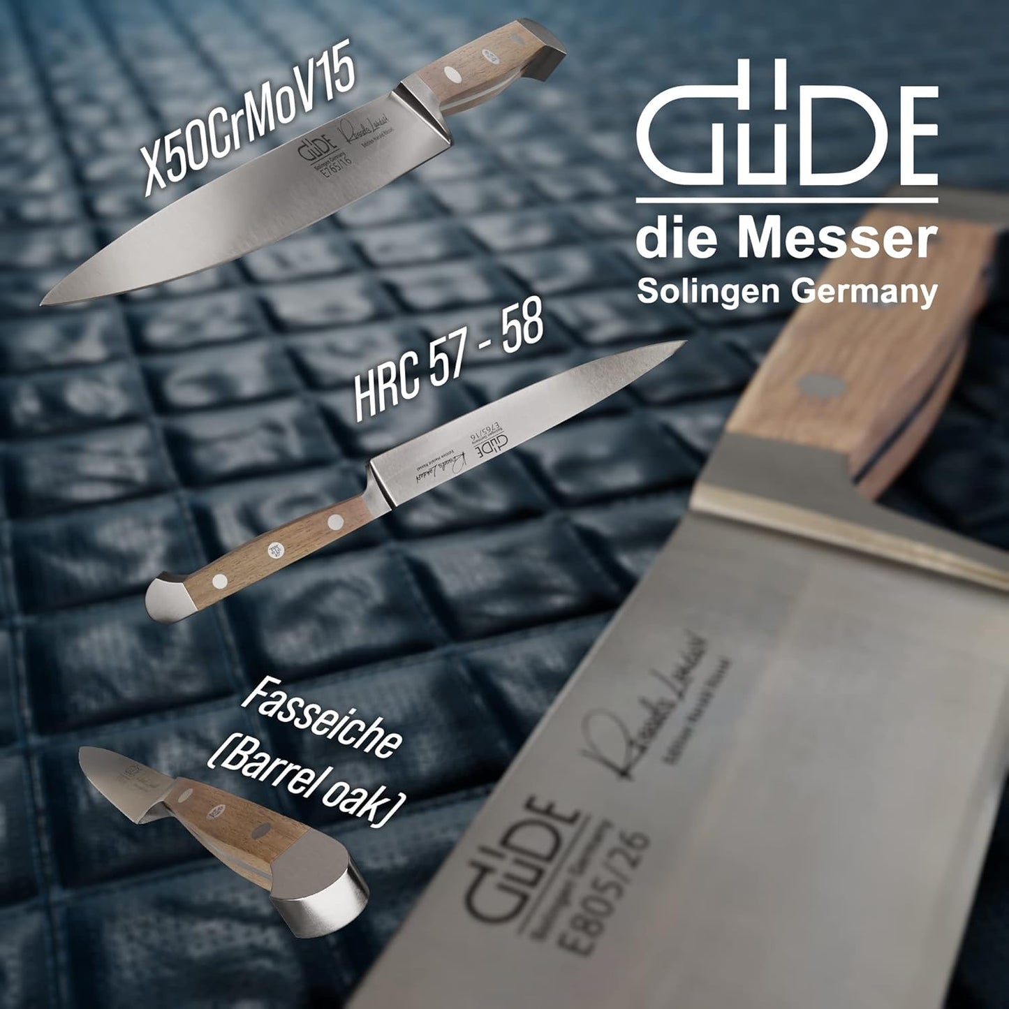 Alpha Zubereitungsmesser, Fasseiche