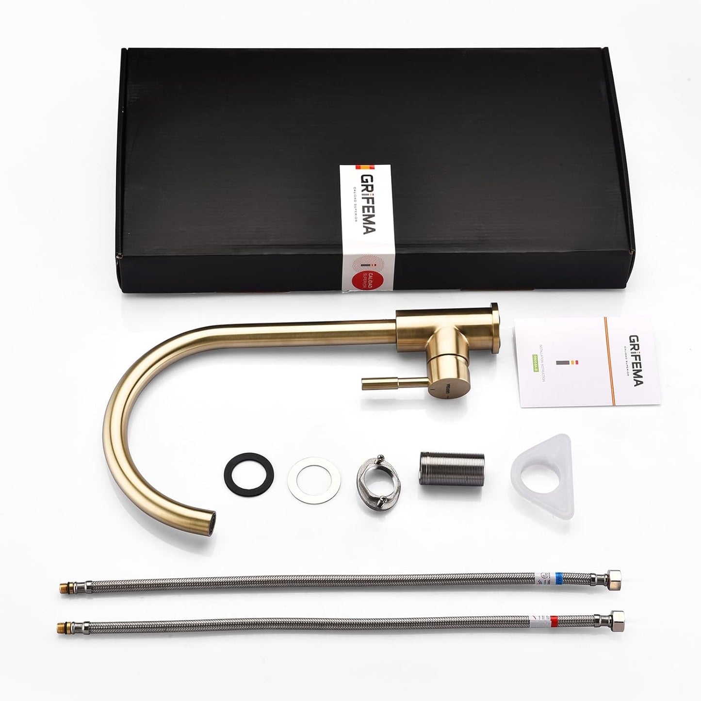 Küchenarmatur mit Mischbatterie und 360° Drehung, Gold