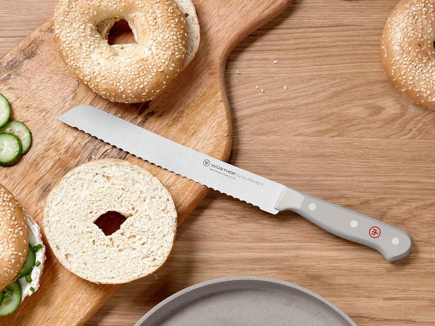 Gourmet Brotmesser, Grau 20 cm Brotmesser