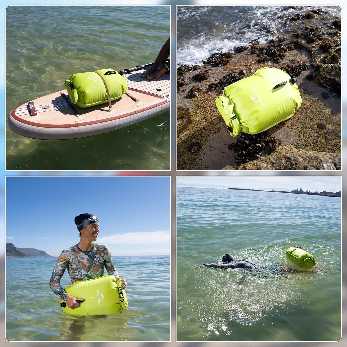 Schwimmboje mit verstellbarem Hüftgurt, Gelb/25l