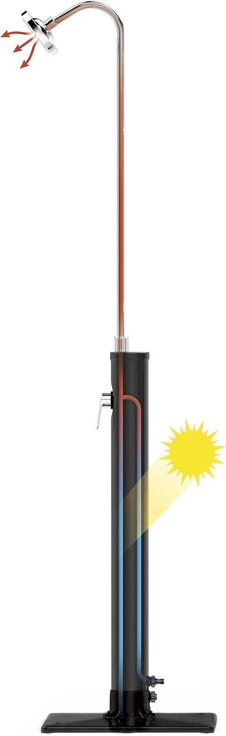 SolarFlow, 50 x 50 x 218 cm schwarz-silber