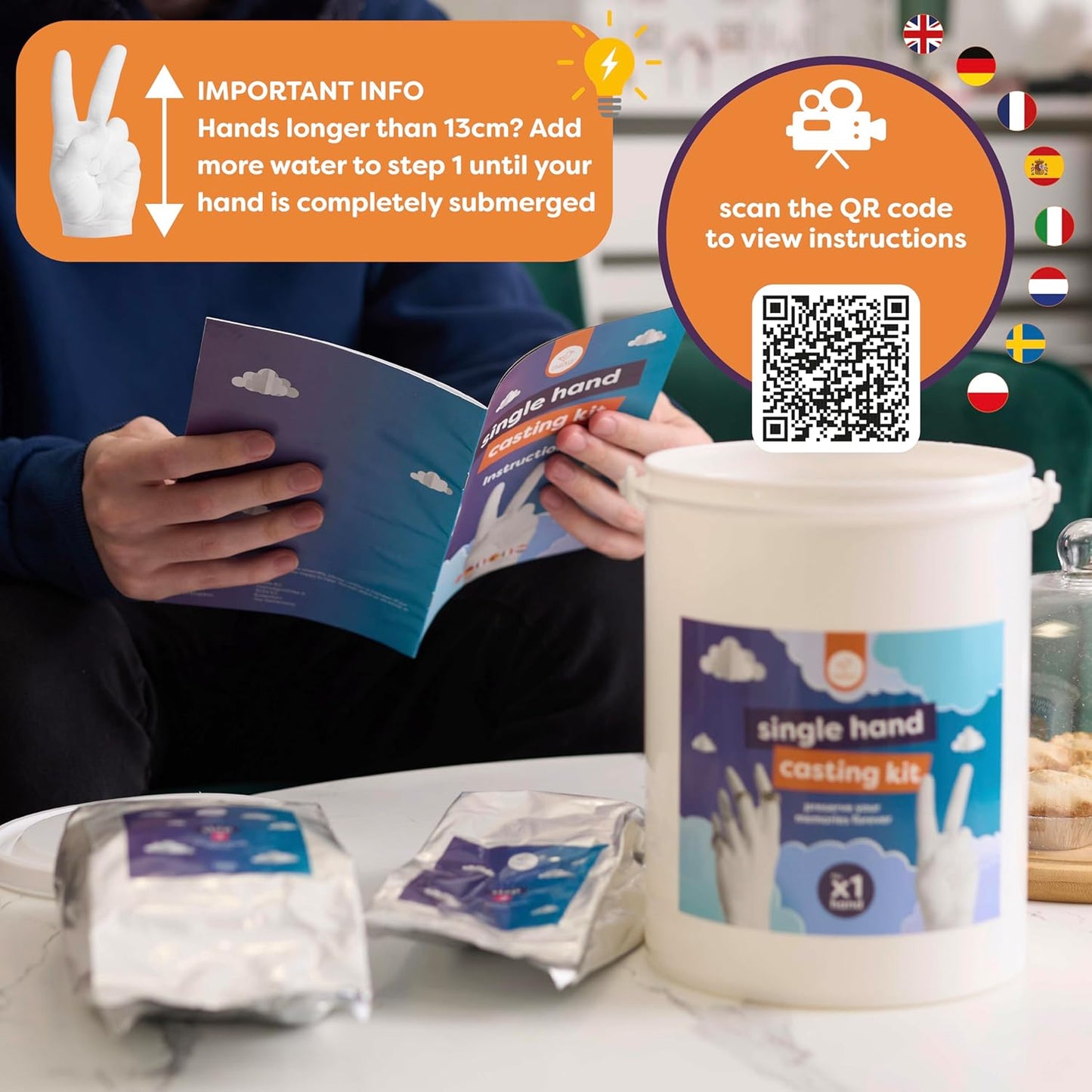 3D Hand-Guss-Kit für personalisierte Andenken, Einzeln