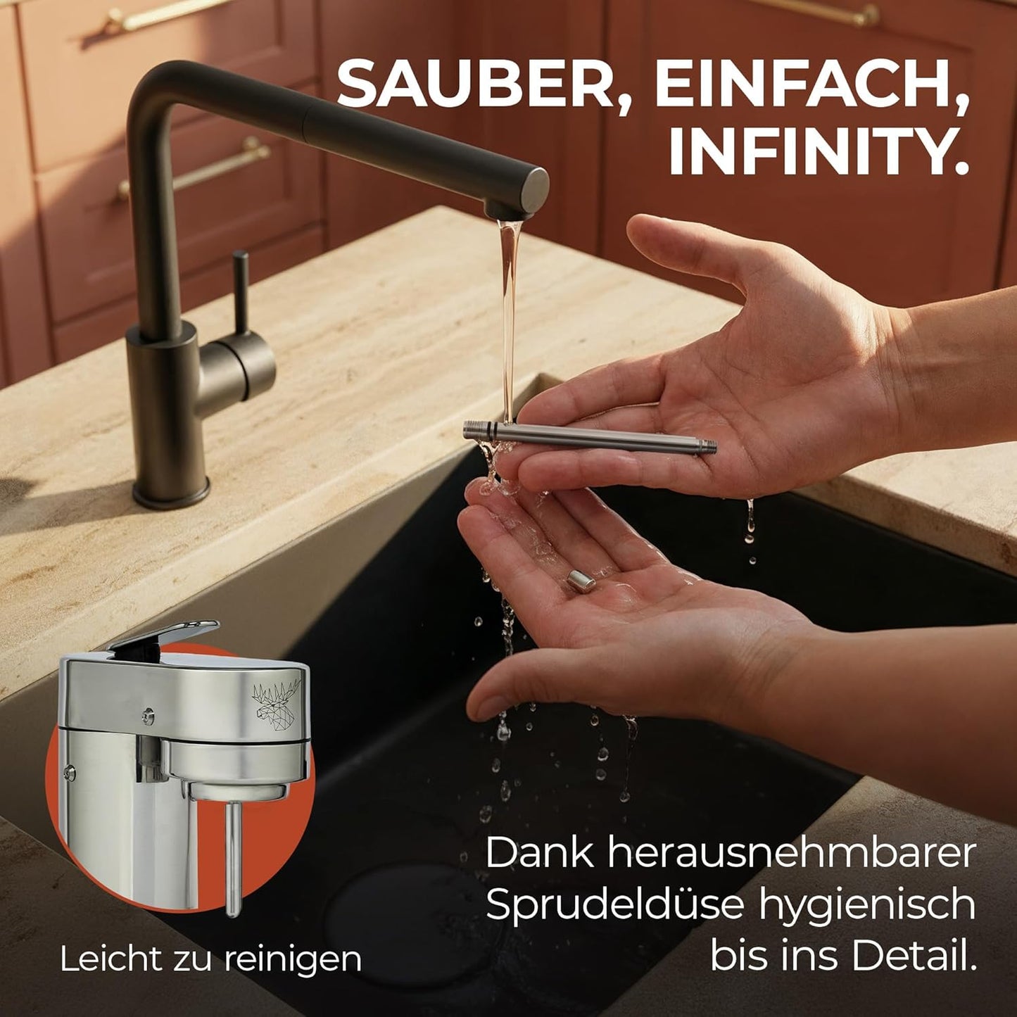 Infinity-S Wassersprudler mit 2 Flaschen á 1,25L, Silver/Silver 1,25L (2 Stück)