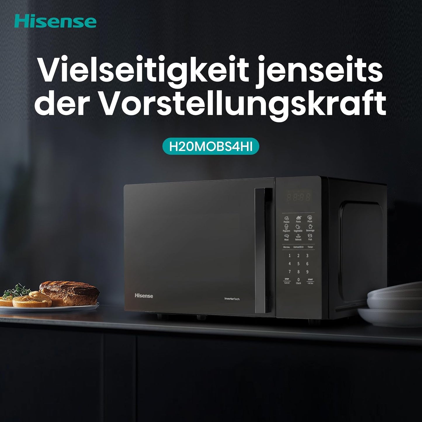 Mikrowelle H20MOBS4HI (20 L), 20 L Digitale Steuerung Mit InverterTech
