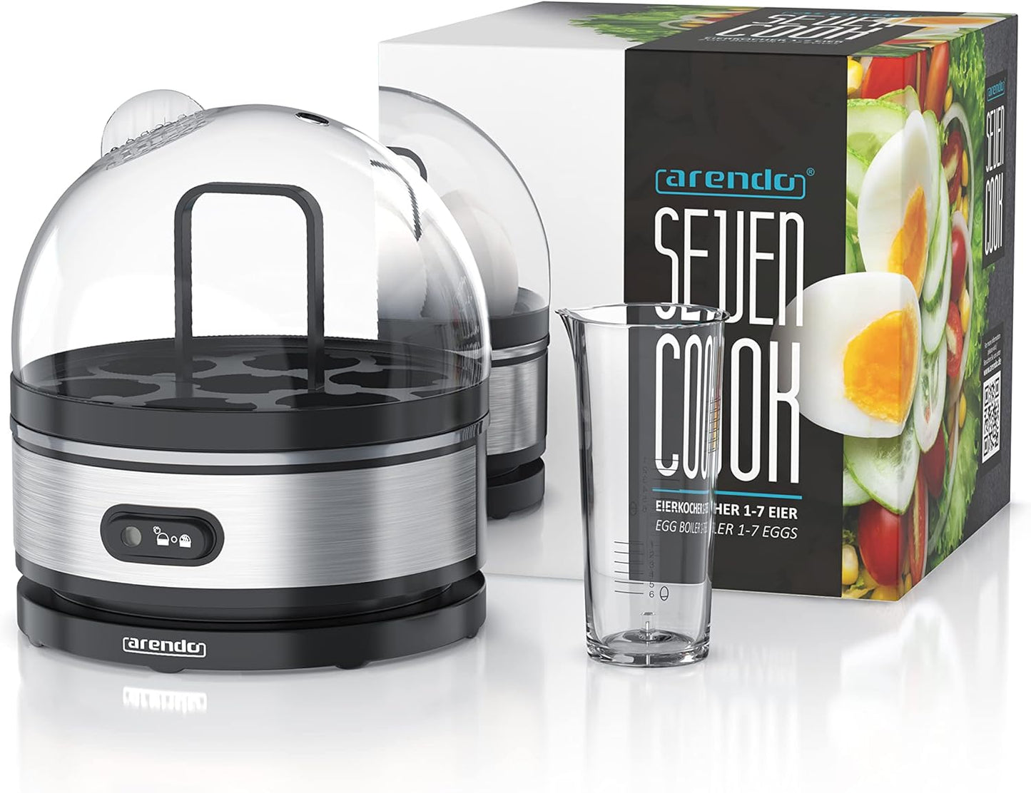 Eierkocher Sevencook mit Warmhaltefunktion, A: Silber Edelstahl