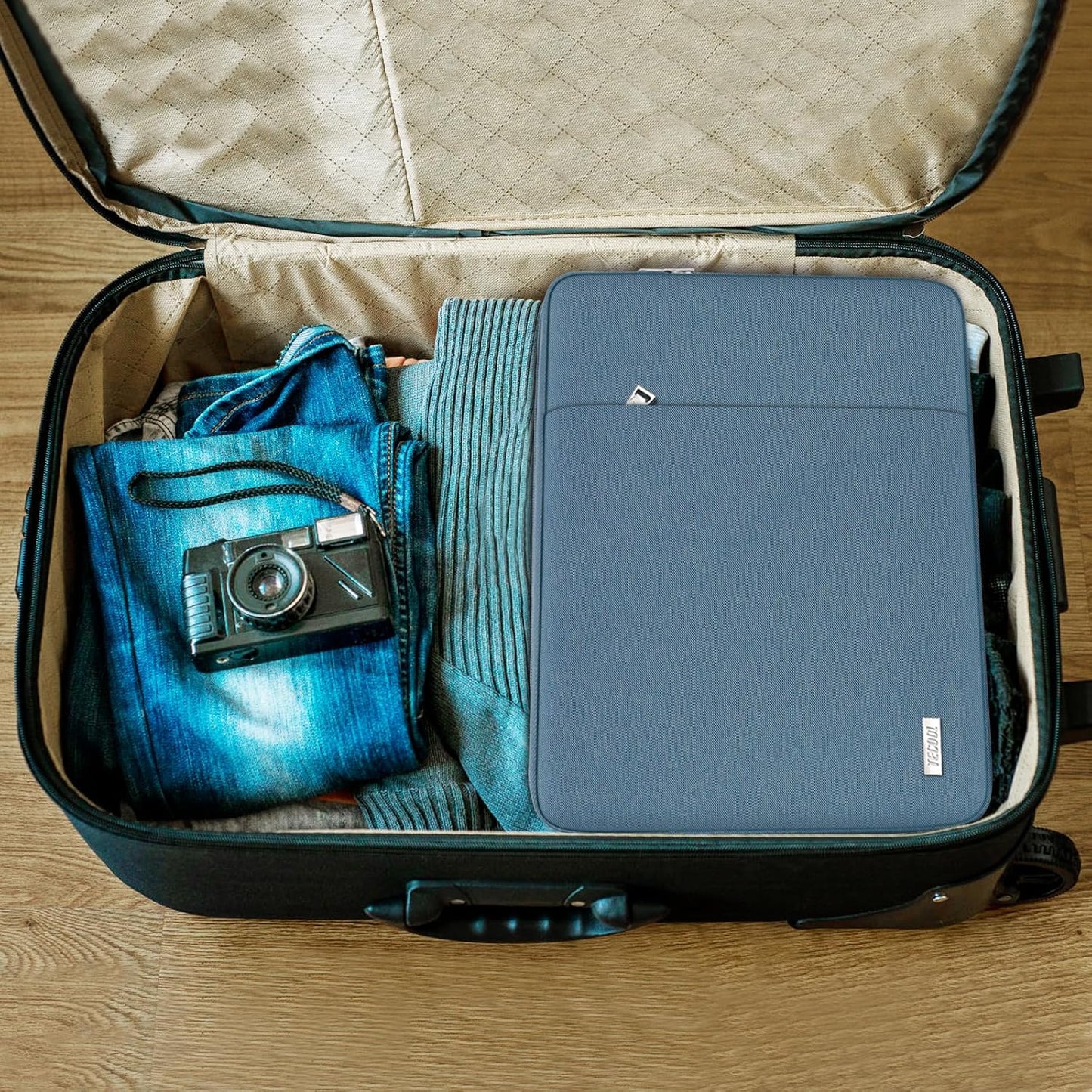 Wasserdichte Laptoptasche, 15.6 inch Denim Blau