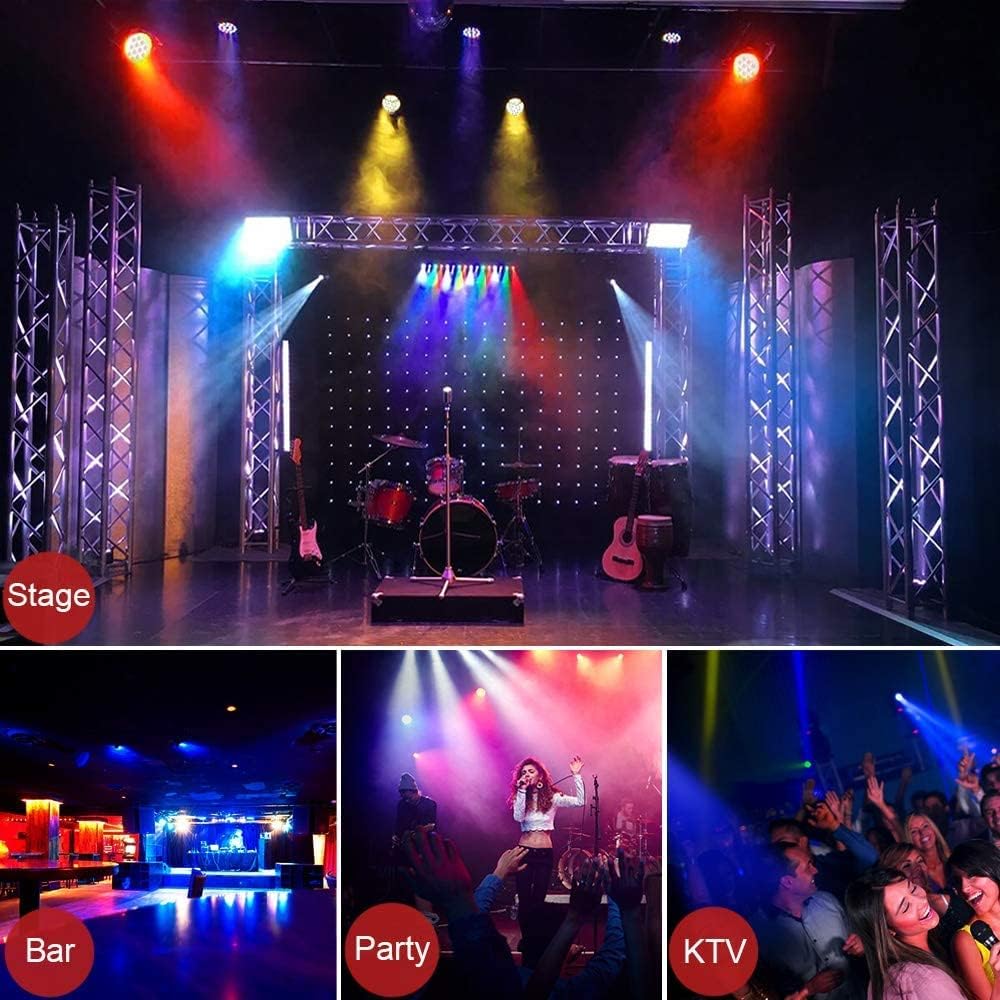 LED Par Strahler Set (10 Stück, RGB) mit Fernbedienung, Par -10 Stücke