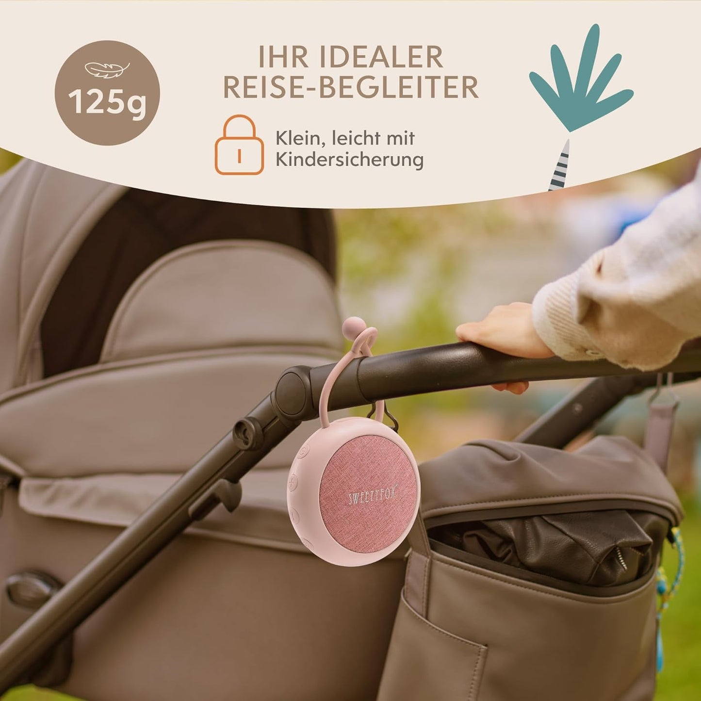 White Noise Machine mit Nachtlicht, Rosa