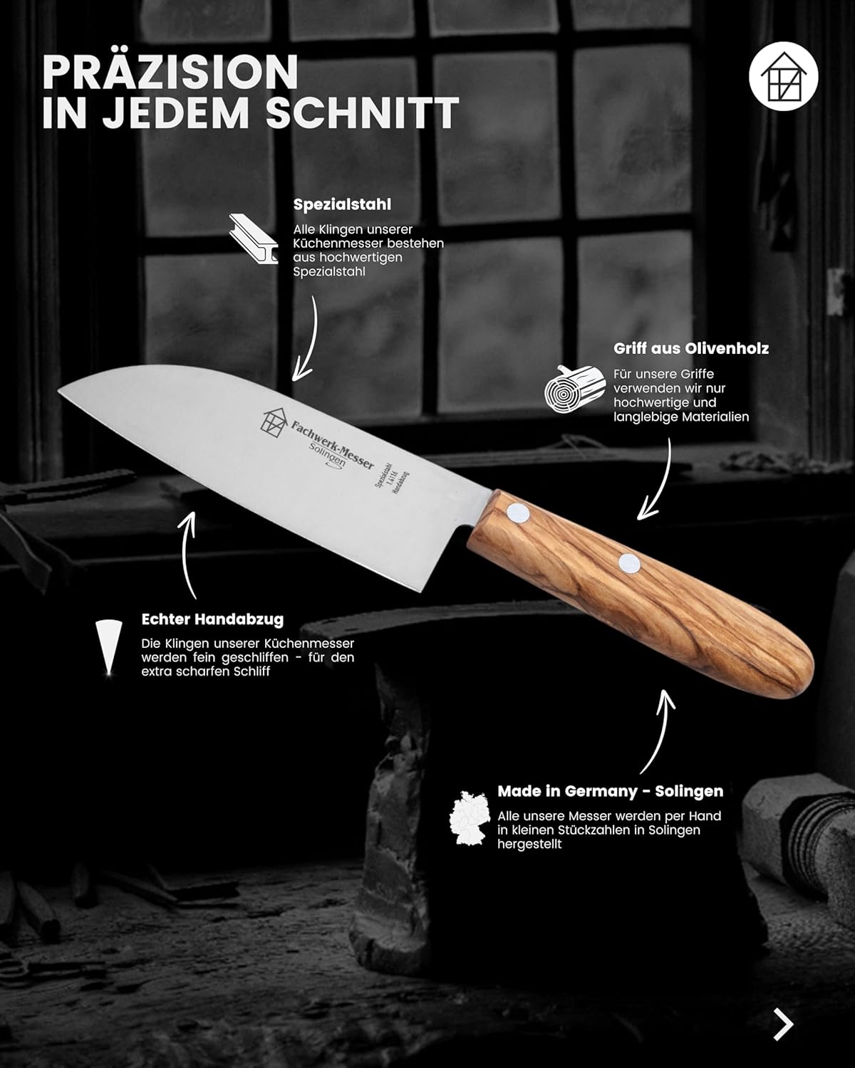 Mini Santoku-Kochmesser