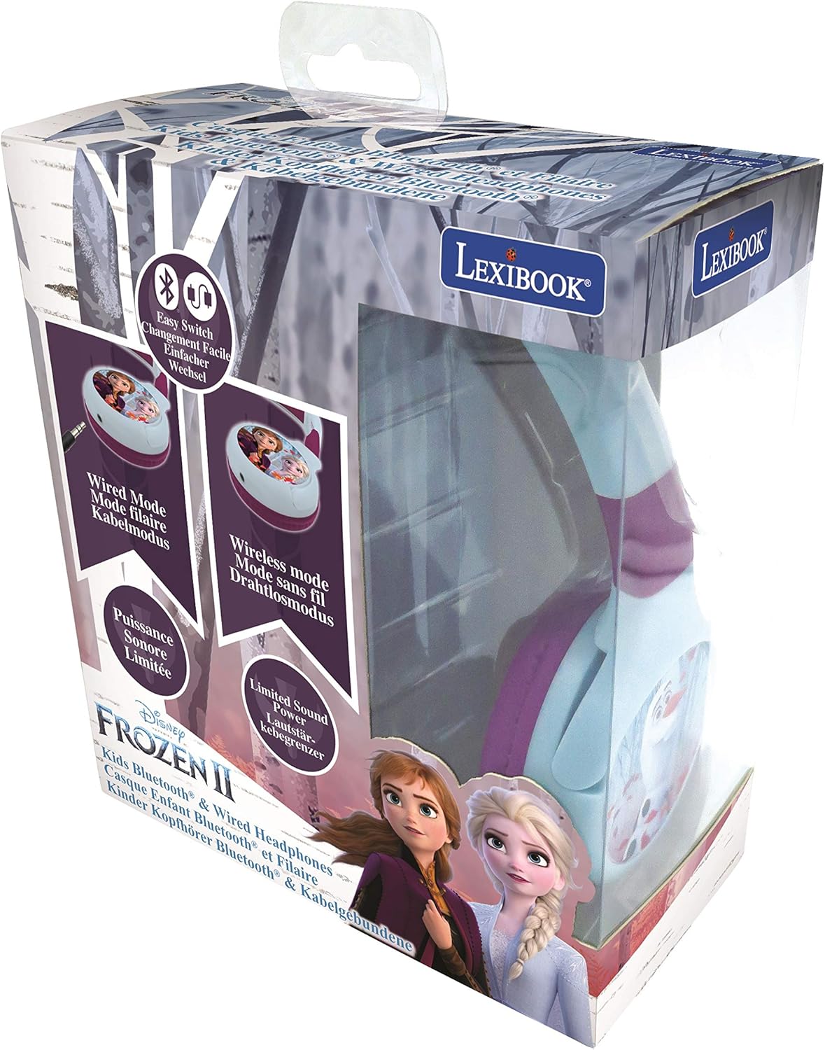 2-in-1 Bluetooth-Kinderkopfhörer Disney Frozen, Die Eiskönigin