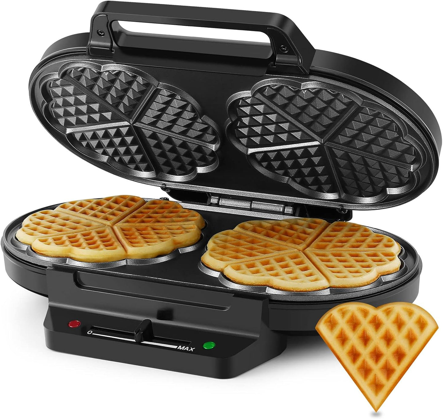 Doppeltes Herzform-Waffeleisen SW-2122M mit Temperaturregelung