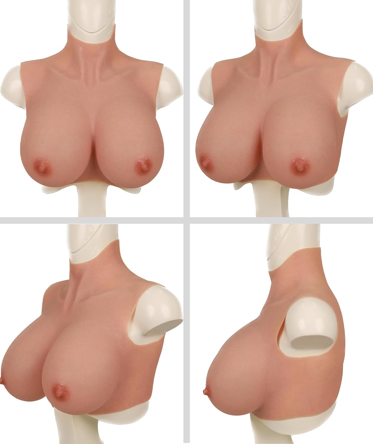Silikonbrüste für Crossdresser Cosplay G-Cup, Braun Silikon G cup Plusgrösse