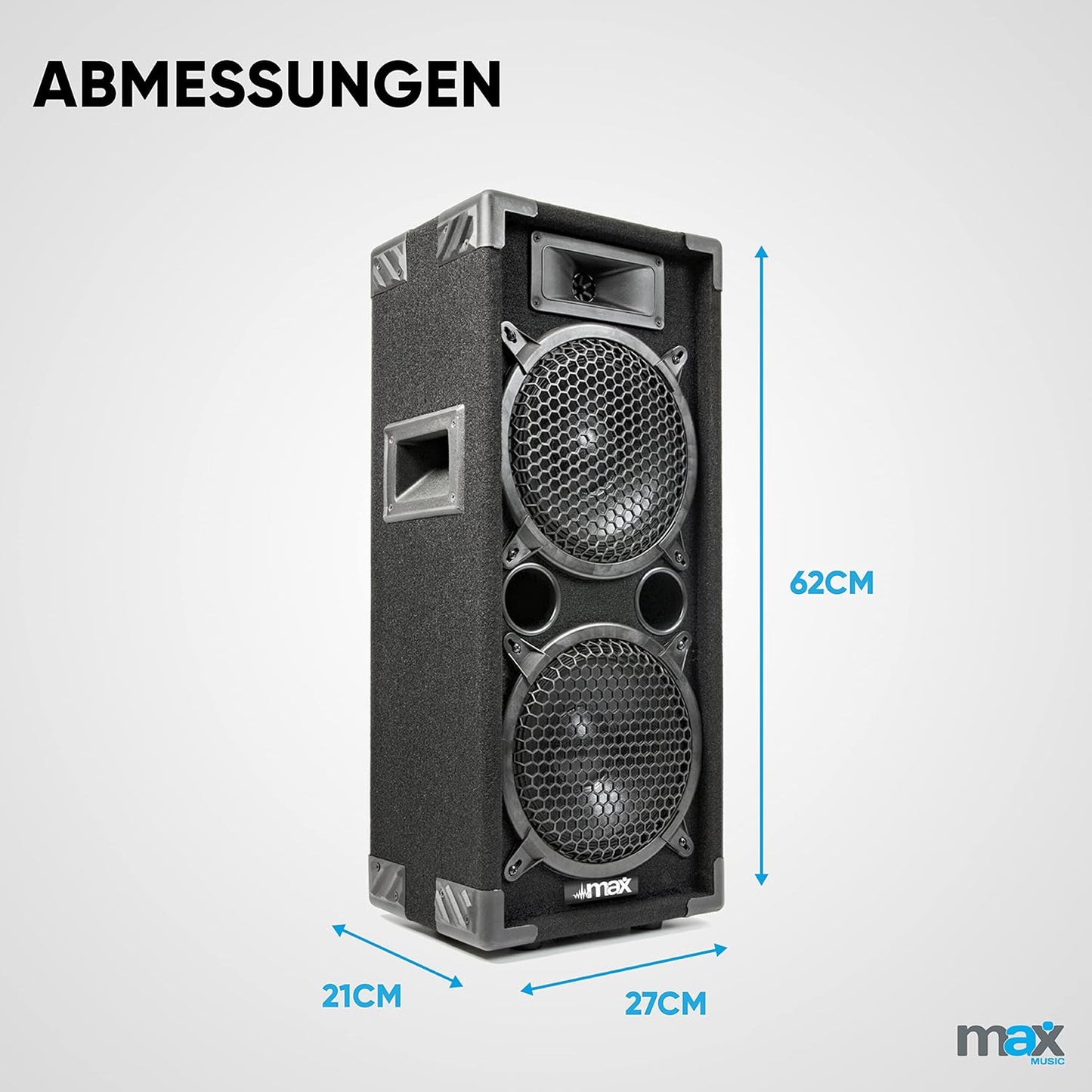 MAX28 PA Lautsprecher, 800W 2x 8 Zoll