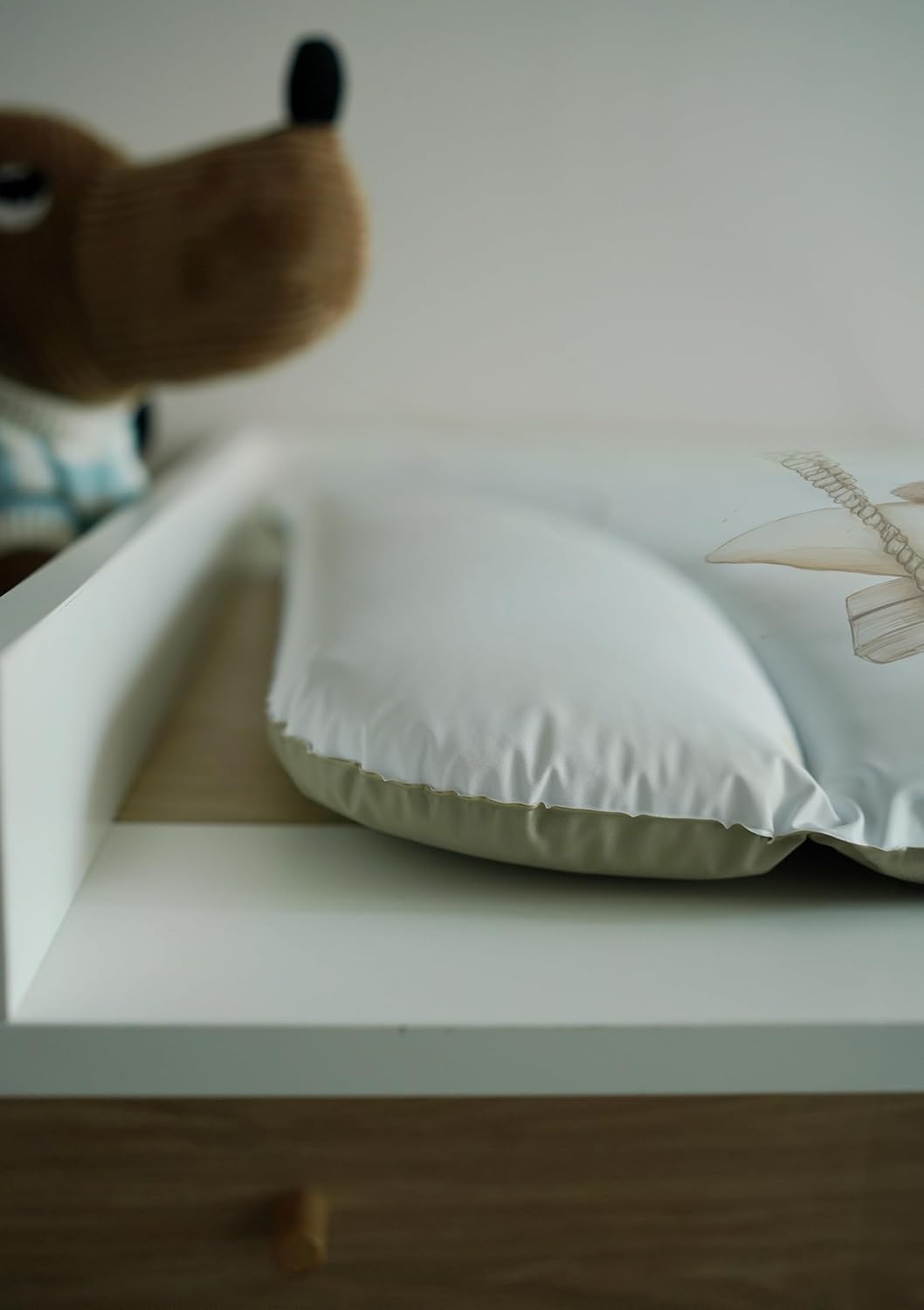 Wickelauflage Teddybär auf der Schaukel, 50x70 cm, wasserdicht, 70x50 cm (1er Pack) Teddybär auf der Schaukel