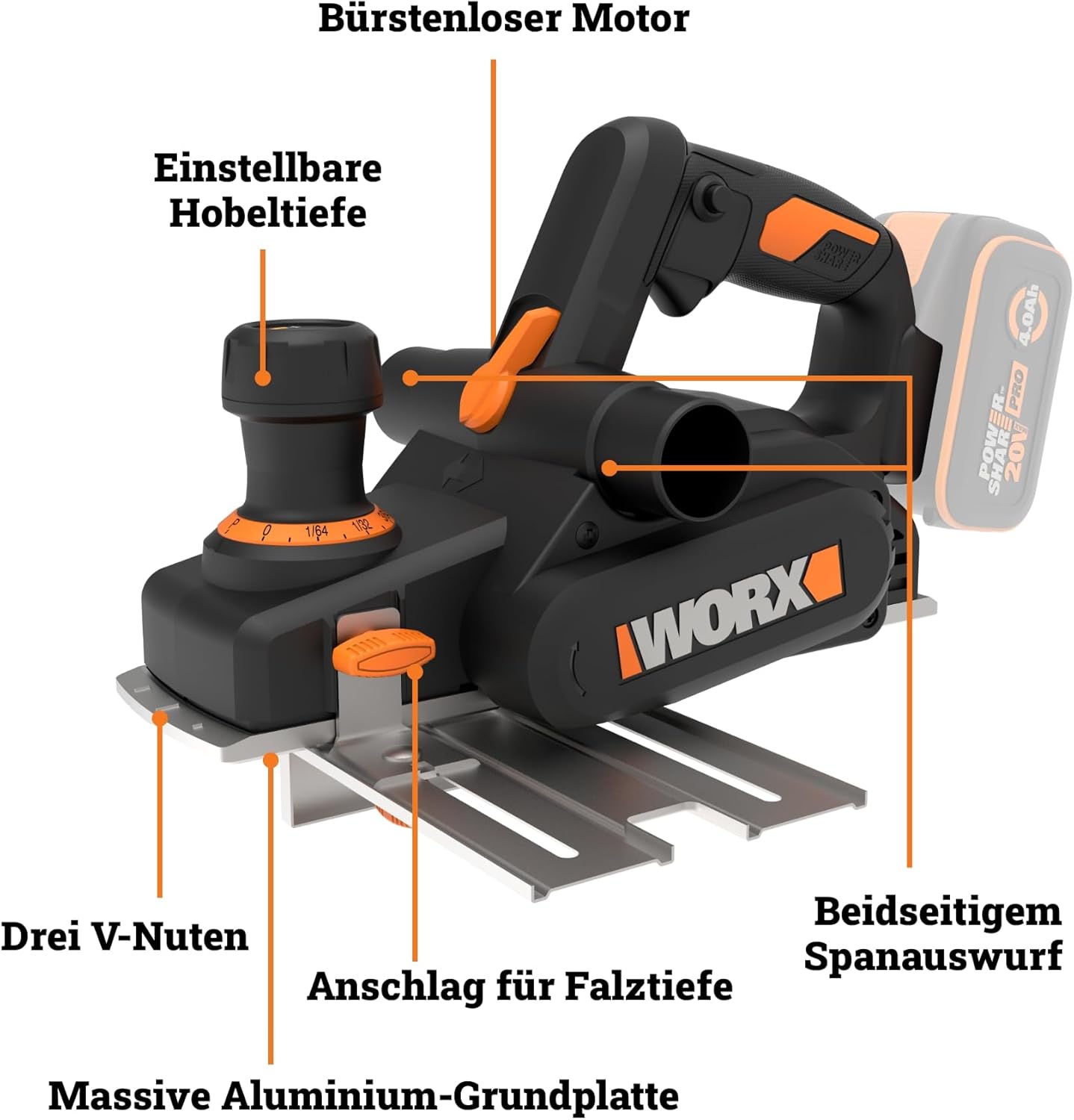 Akku-Hobel WX620.9