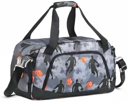 Sporttasche mit Schuh- und Nassfach, 33L, 3-schwarzer Basketball