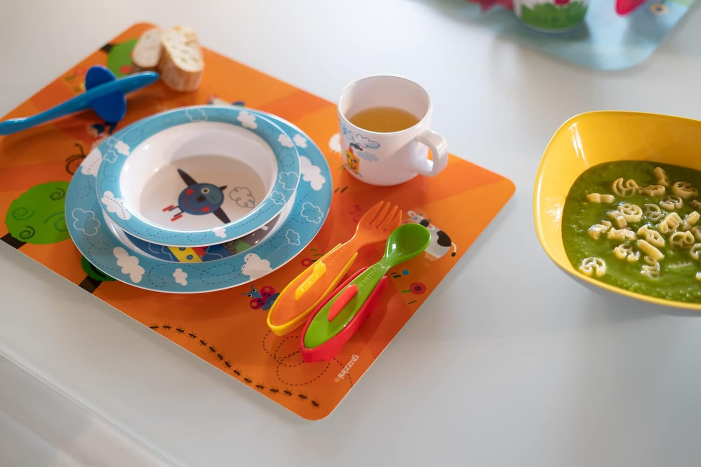 Bimbi Traffic Kindergeschirrset mit Besteck