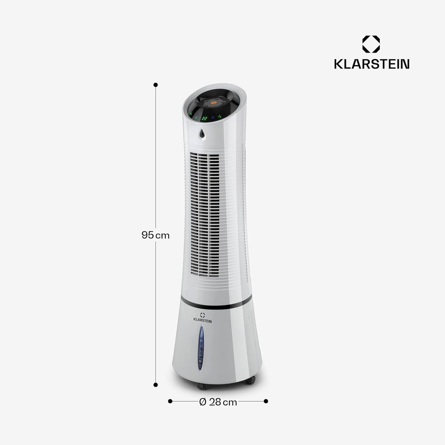 4-in-1 Smart Luftkühler mit Ionisation und Timer, Silber Skyscraper Ice Smart