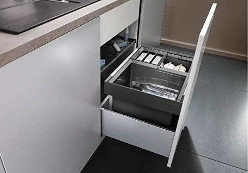 Flexon II 60/4, 60cm Unterschrank ; 2x 15 Liter & 1x 6 Liter Eimer