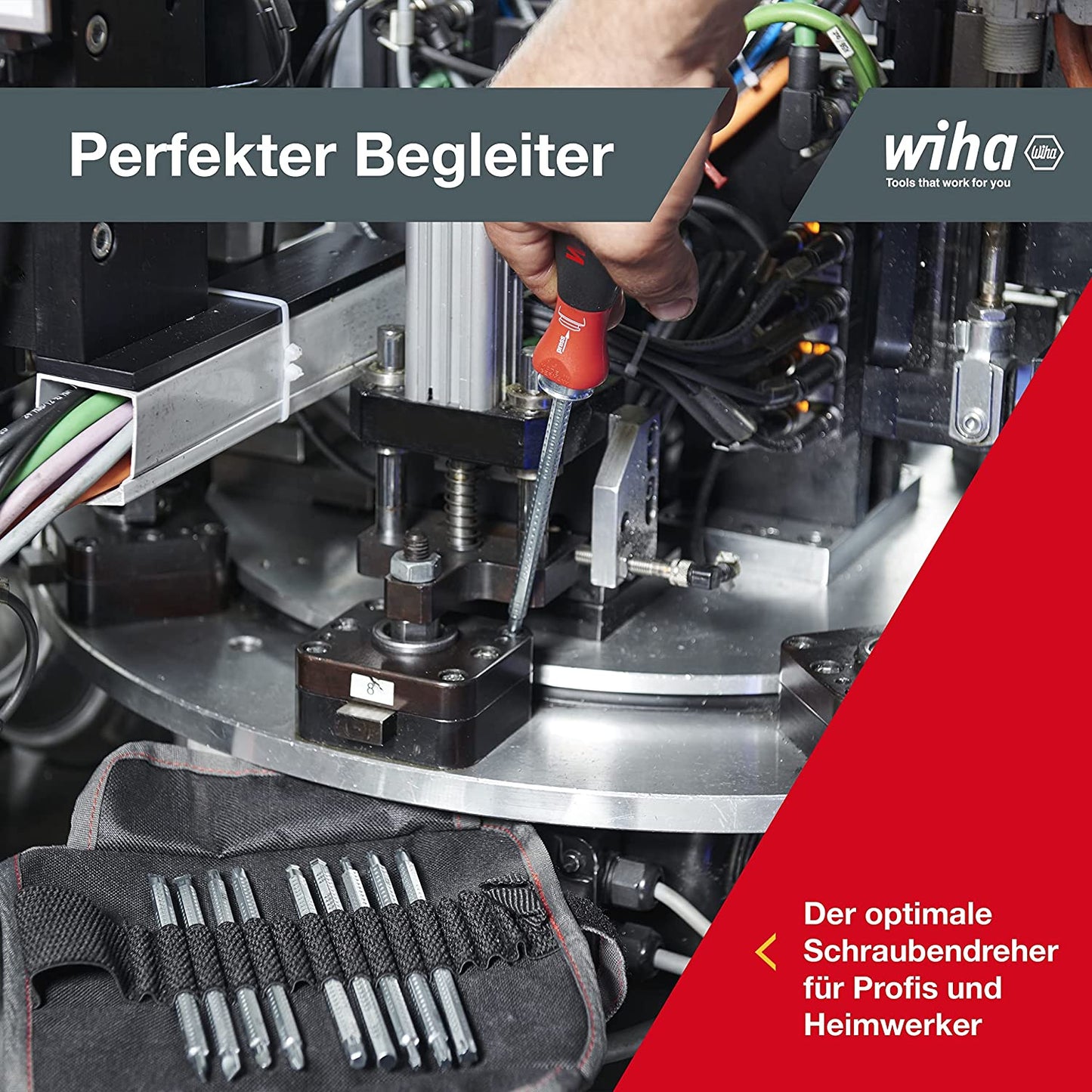 Schraubendreher mit Wechselklingen-Set SYSTEM 6, Set 11-tlg.: Schlitz, Phillips, Pozidriv, TORX, Sechskant