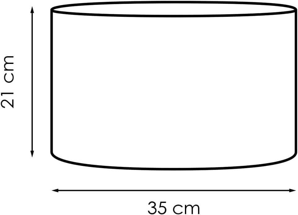 Moderner Lampenschirm aus Baumwolle 35cm, Brown 35cm durchmesser 21cm höhe