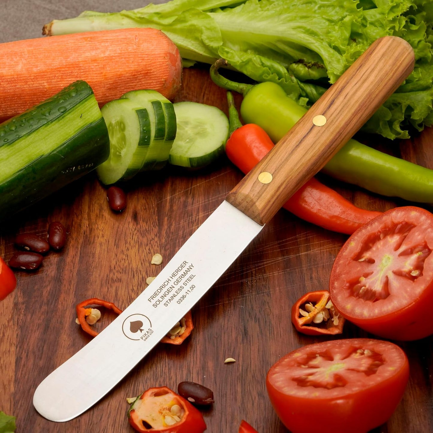 Messer-Set mit Olivenholzgriff, Olive 2