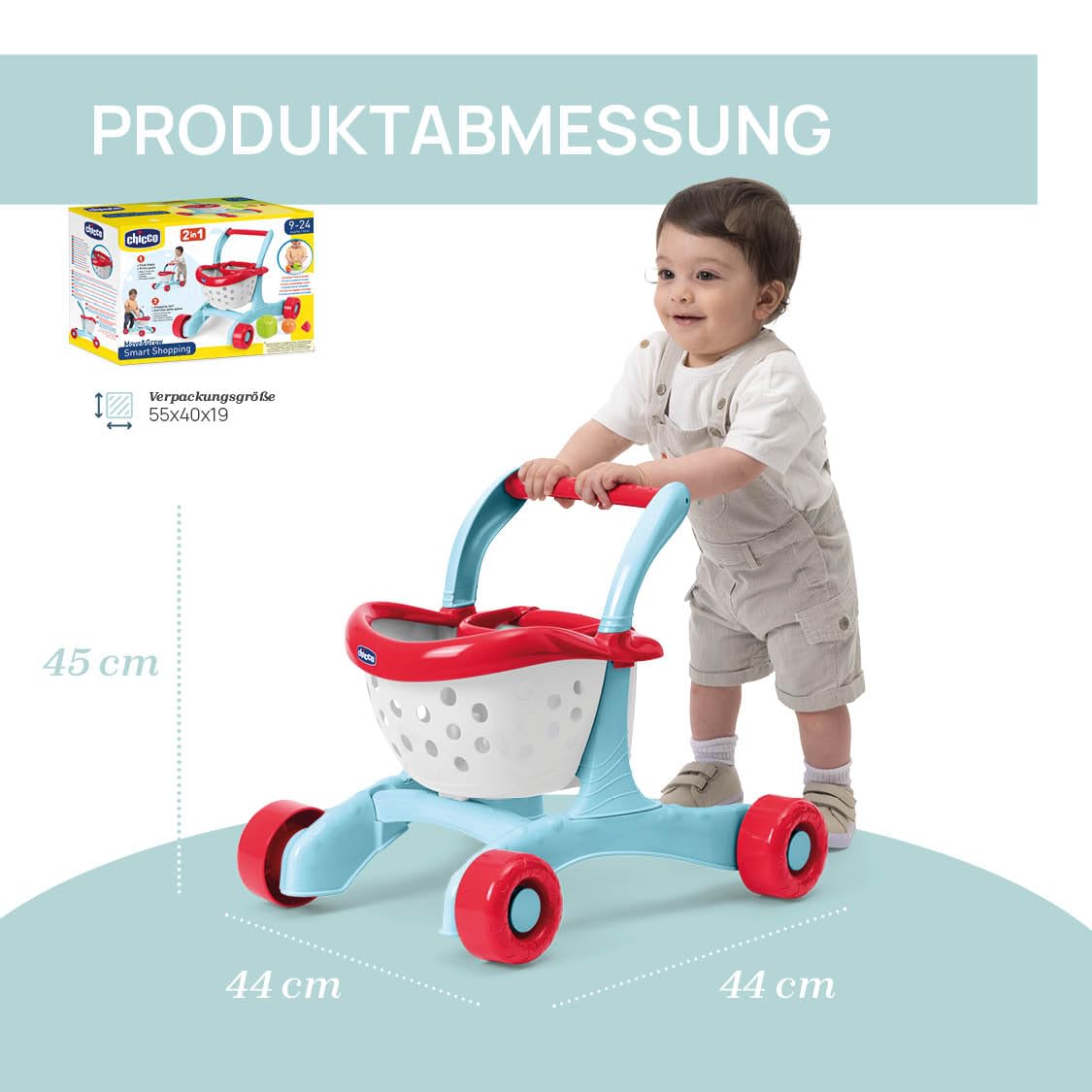 Lauflernwagen Smart Shopping 2IN1, Einkaufswagen