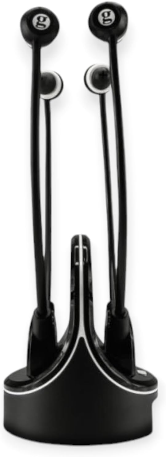 Drahtlose TV-Kopfhörer CL7370 Opti Duo mit Hörverstärker-Funktion, Zwei Kopfhörer und ihre Basis mit optischem Anschluss